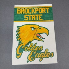 Brockport State SUNY NY Golden Eagles 6x4 Scrapbook Collage Shadowbox Artwork
