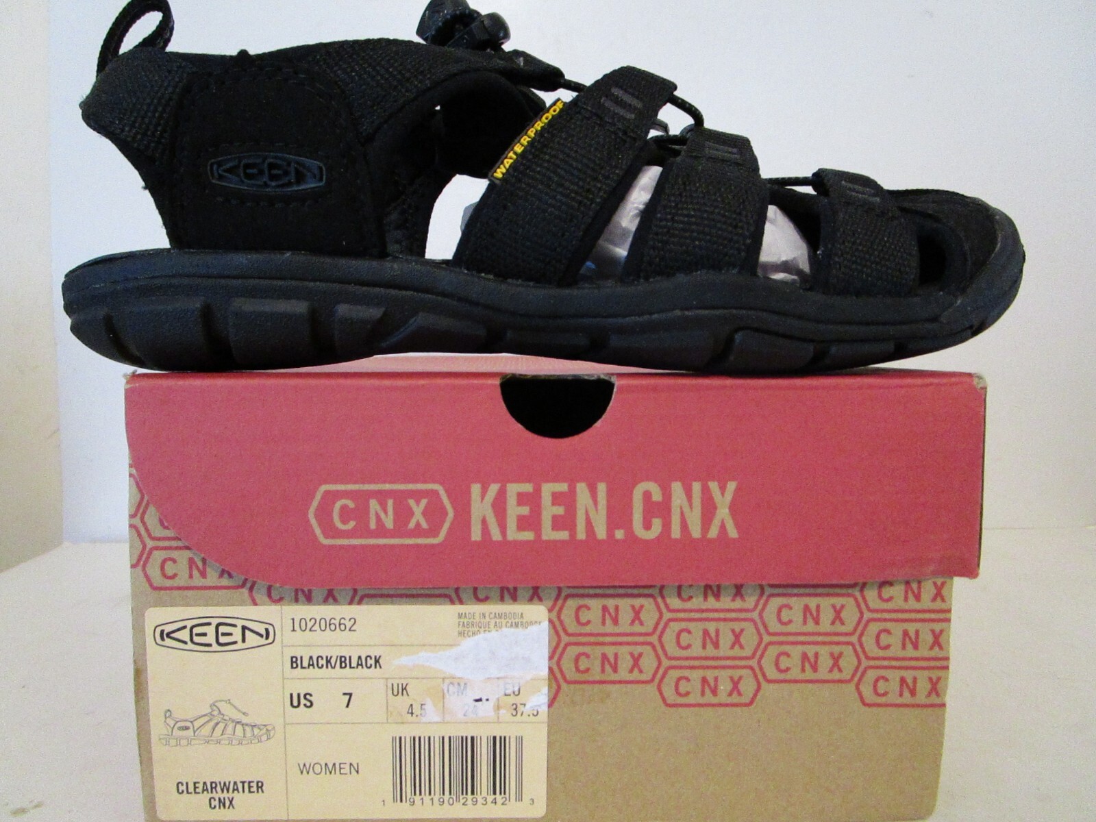 Sandali Keen donna Clearwater CNX tessuto slingbacks neri taglia 7