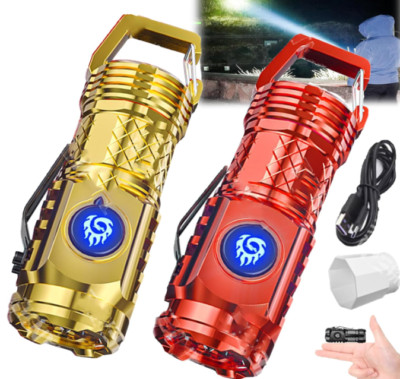 Three-Eyed Monster Mini Flash Super Power Flashlight, Rechargeable Flashlights