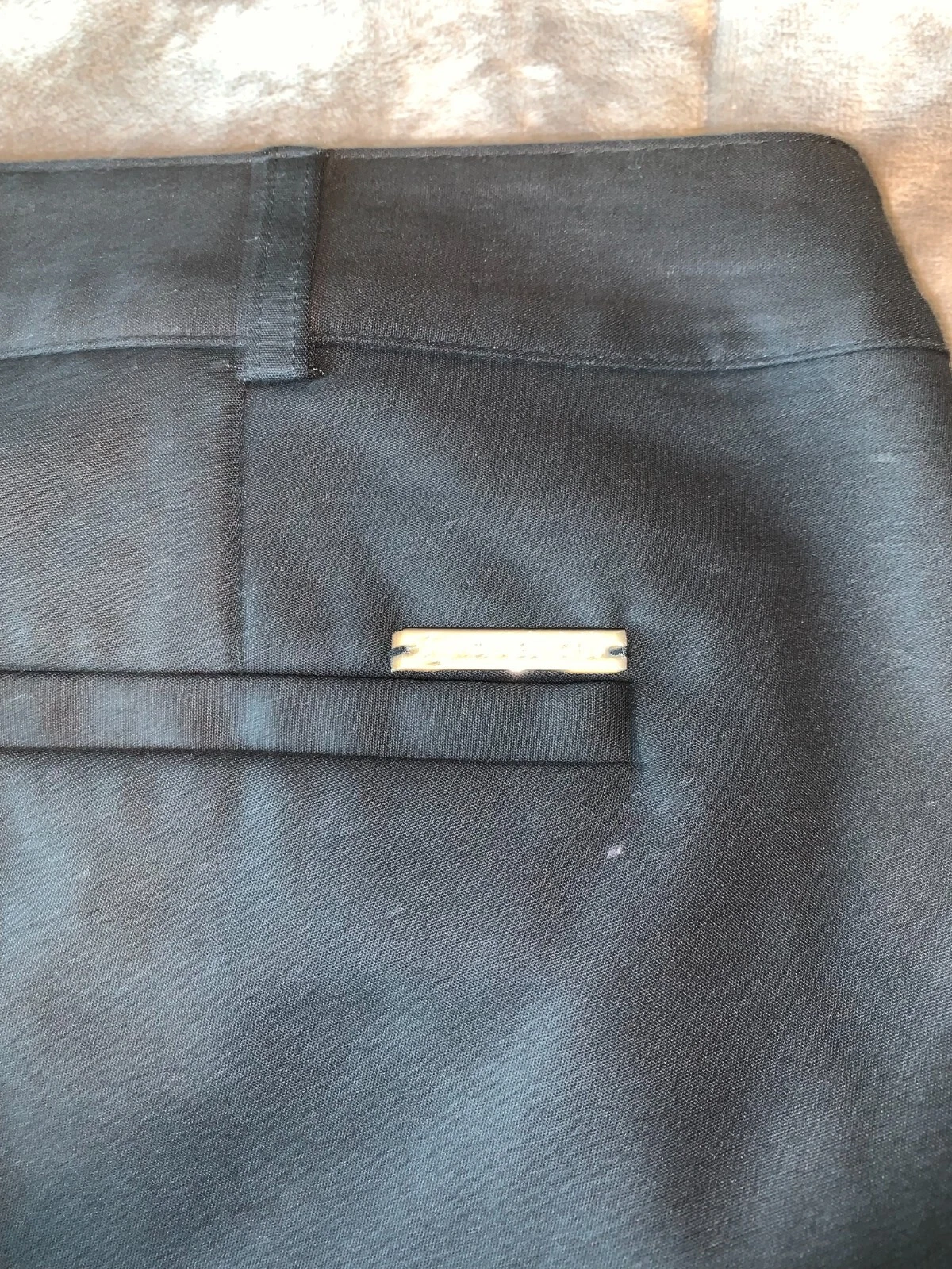 Michael Kors Pantalone Vestito Donna Con Cerniera Nero Taglia 10