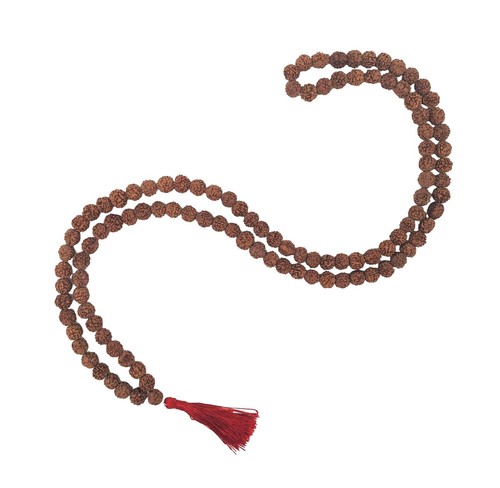 Rudraksha Mala Bead Tassel Necklace Prayer Rosary Meditation Buddhist Counting - 第 1/9 張圖片