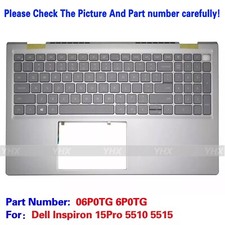 New For Dell Inspiron 15Pro 5510 5515 Palmrest with Keyboard No backlit 06P0TG