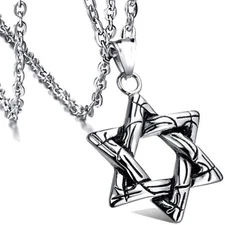 Hexagonal-Star Pendant Necklace Jewelry Necklaces Chain