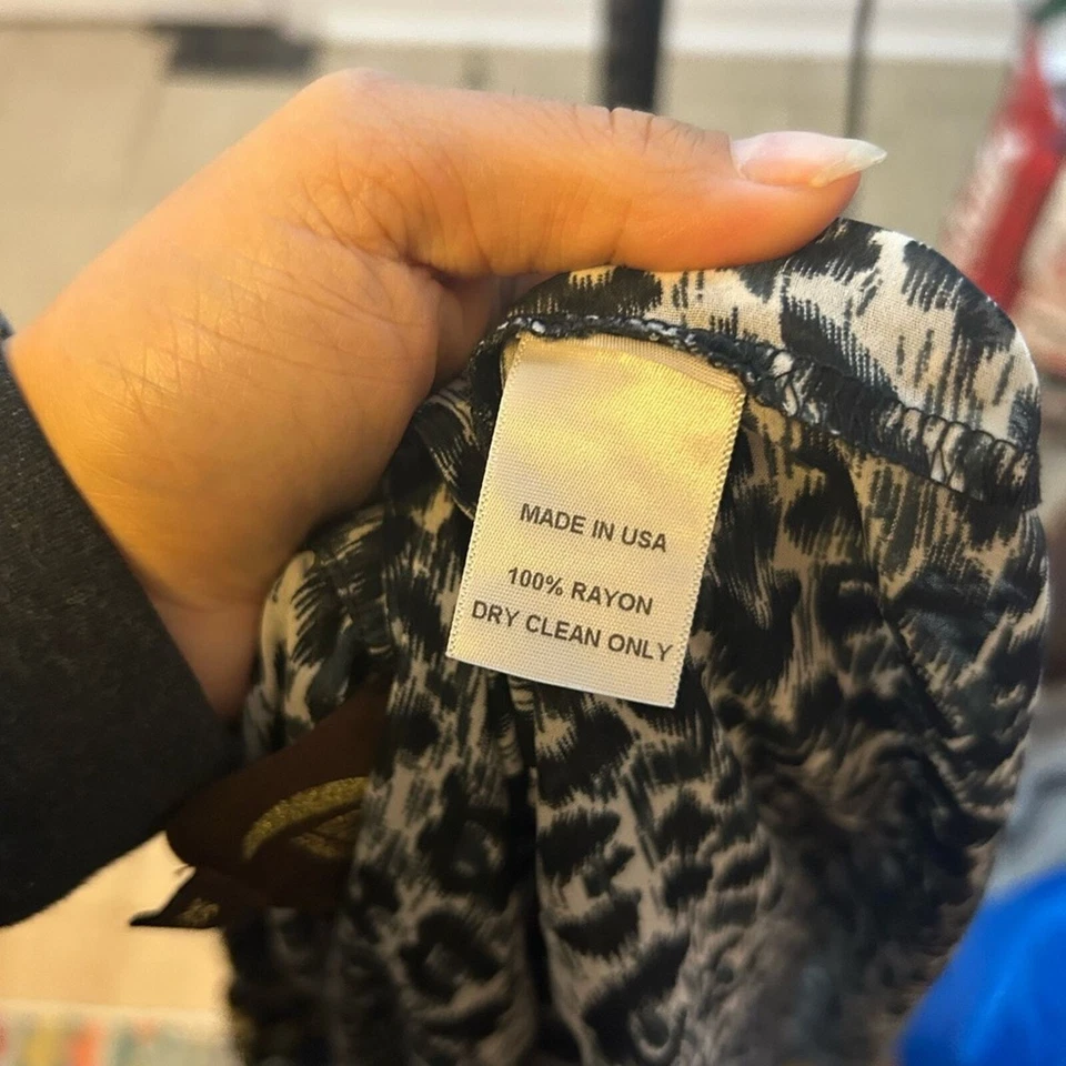 Maxi falda para mujer con estampado de animales en capas azul luna talla Xs Foto 3 de 4