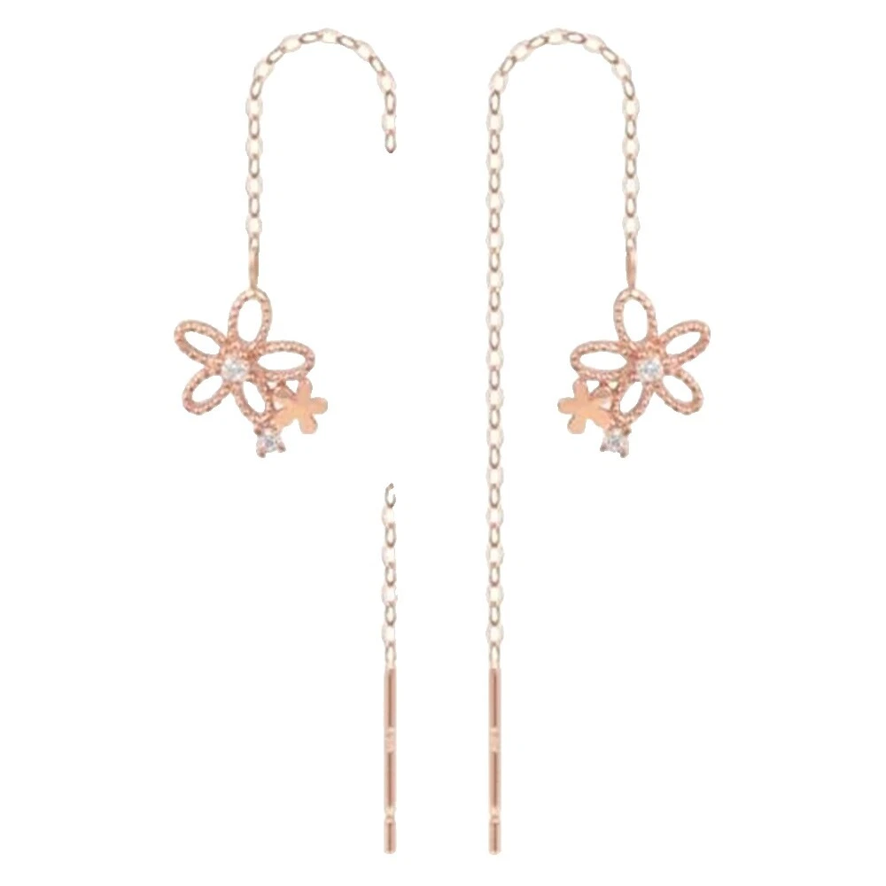 Flowers & Plants Rose Gold Filled Fashion Earrings