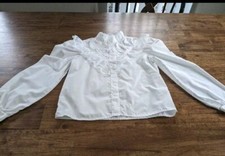 Vtg L.A. Chic Victorian Prairie Long Sleeved Blouse Size 12
