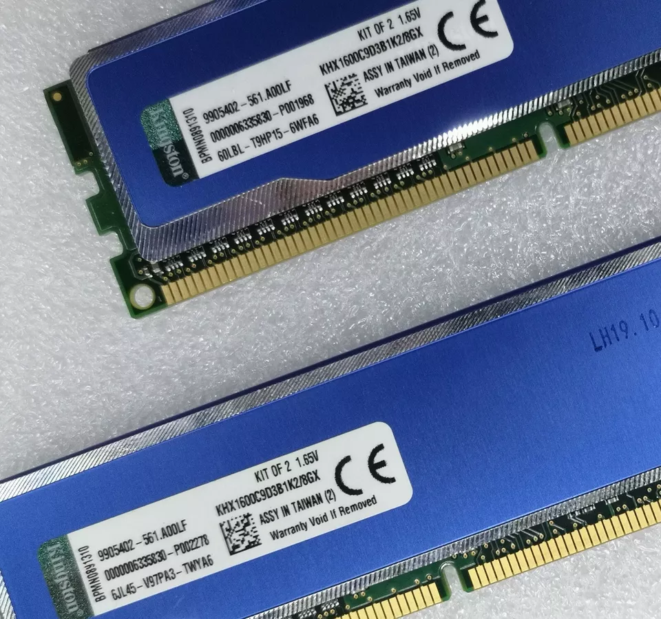 Kingston 2 x 4GB DDR3 1600MHz Desktop DIMM RAM Hyperx BLU KHX1600C9D3B1K2/8GX - Image 2 of 4