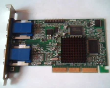 AGP card Matrox 971-0302 Rev A MGI G45+MDHA16D IBM 22P1987 109 Dual VGA