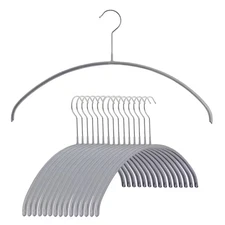 Mawa, 40P Euro Steel Anti-Slip Clothing Hanger, Set of 15, Silver