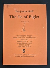 RARE ARC The Te of Piglet Benjamin Hoff 1992 Uncorrected Proof Dutton VG