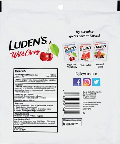 Gotas Garganta Ludens, Cereza Salvaje, 90 Gotas, Pack de 2 - Imagen 2 de 8