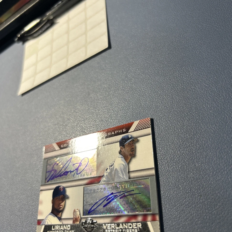 2007 Topps Co-Signers Autographs Francisco Liriano/Justin Verlander AUTO - Image 3 of 4