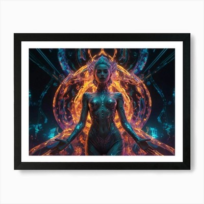 Kristallgöttin 1 Kunstdruck gerahmt Wandbild Poster Leinwanddruck Bild
