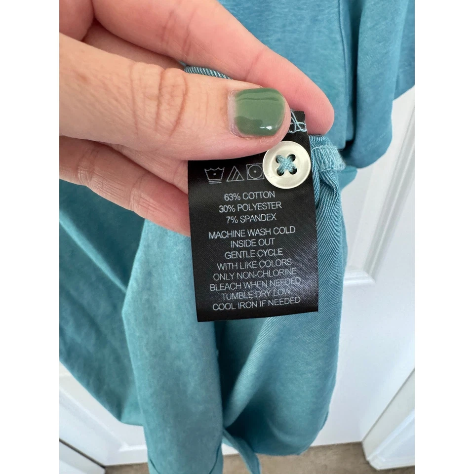 Zachary Prell Crause Knit Short Sleeve Button-Up Shirt Blue Large - Image 4 of 4