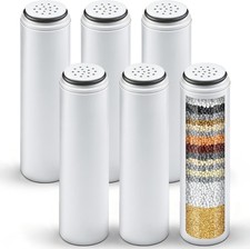 6-Pack Filter Cartridges Compatible with Cobbe Handheld Showerheads White