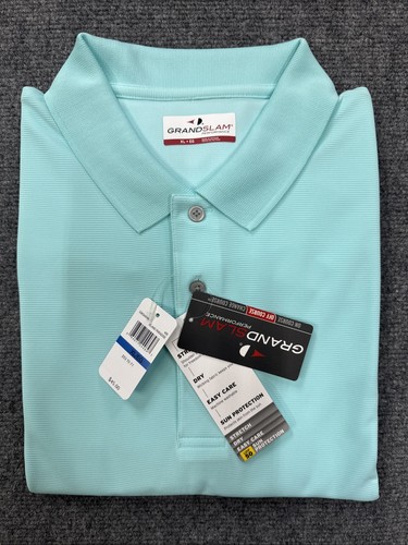 NEW - Grand Slam Performance Men's Golf Polo -Green XL