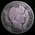 1908-D Barber Dime - 90% Silver - Free Shipping!