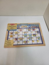 Melissa Doug Monthly Magnetic Calendar Includes 112 Wooden Magnets -New