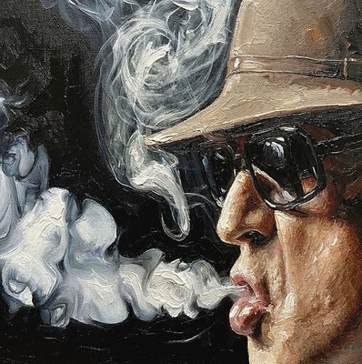 Motiv Udo Lindenberg die coole Socke Part 5 110x110 cm Pop Art/Leinwandbilder
