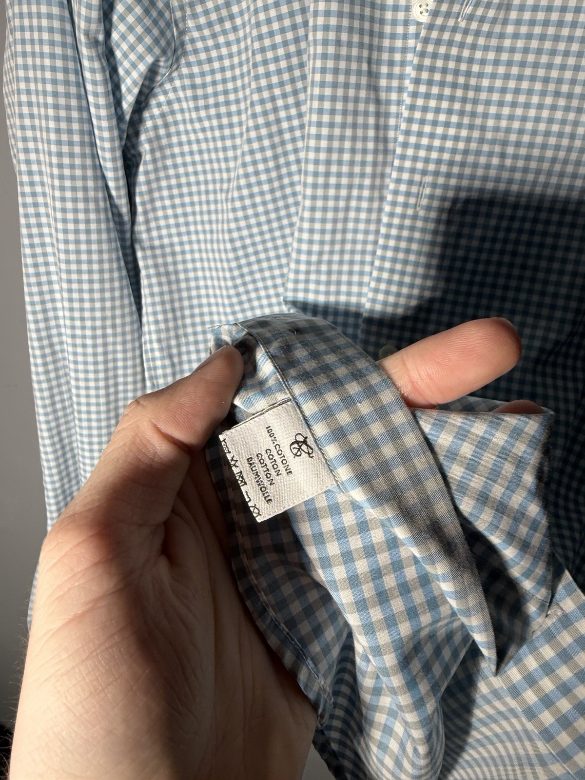 Canali Impeccabile Gingham Patterned Button Down … - image 5