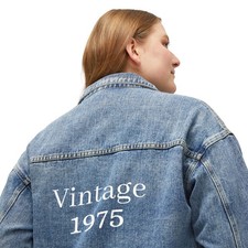 Custom Vintage Women's Denim Jacket: Personalized Birthday Gift