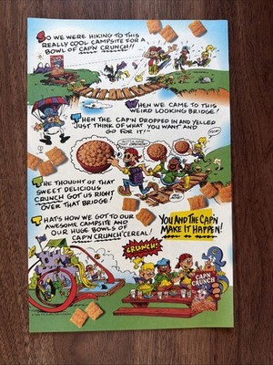 Cap n Crunch 1995 Quaker Oats Cereal Print Ad You And The Cap n Make It Happen
