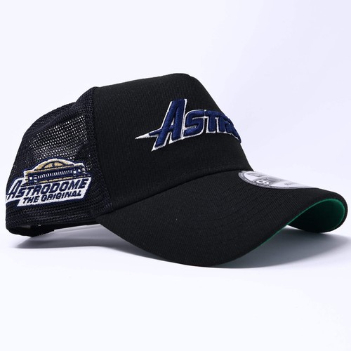 NWT Black Trucker Houston Astros The Astrodome 9Forty New Era Adjustable Snapbac - Picture 5 of 5
