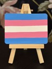 ACEO Art Trading Card Transgender Pride Flag LGBTQ+ Month 2026 Rubymariegallery — photo 2