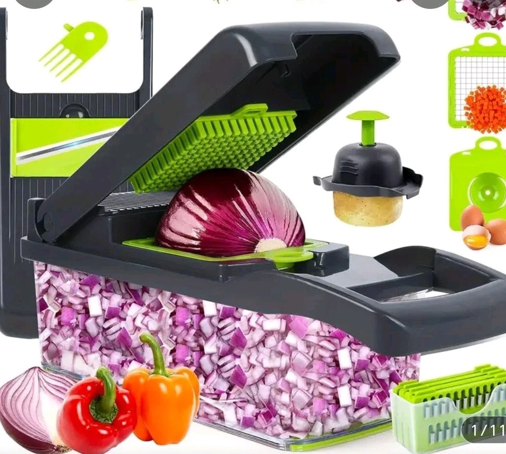 Vegetable Chopper, Onion Chopper, Mandolin Slicer,Pro 10 in 1professional foo...