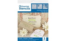 PA Ess Stencil 6x6 3pc Journaling Collection