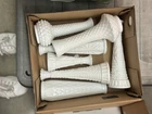 Vintage Milk Glass Bud Vases Set of 7 Various Patterns