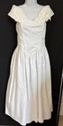 Vintage 80s Scott McClintock White Cotton Lace-Detail Midi Dress Garden Party 8