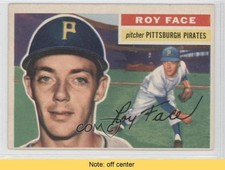 1956 Topps Roy Face (Gray Back) #13 READ m3g