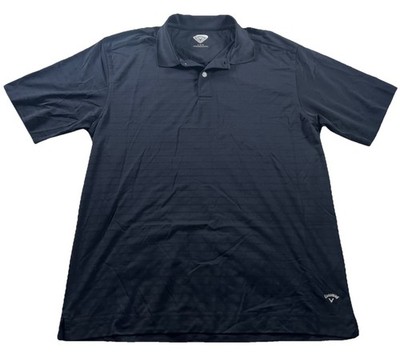 Callaway Polo Shirt Mens XL Black Short Sleeve Regular-Fit Fast Dry