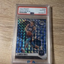 2020-21 Panini Mosaic LaMelo Ball #202 Reactive Blue Rookie PSA 10