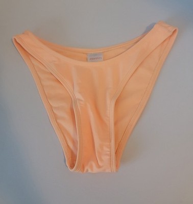 Women s Xhilaration High Leg Scoop Waist Junior's Bikini Bottom Peach Size S