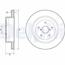 2x Bremsscheibe DELPHI BG4775C für GD IMPREZA GE GV WRX STi AWD GDB GDF