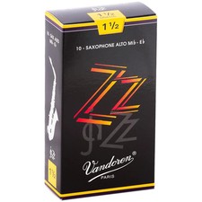 Vandoren ZZ Alto Saxophone Reeds Strength - 1.5, Box of 10