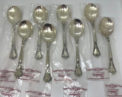 Gorham Chantilly Sterling Silver 6.25'' Soup Spoon Set of 8 NEW CHAN04