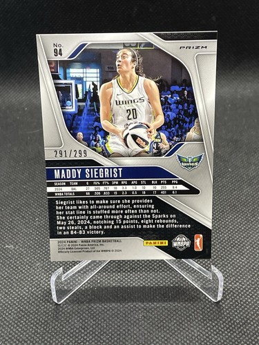 2024 Panini Prizm WNBA Red Pulsar #/299 Maddy Siegrist #94 - Picture 2 of 2
