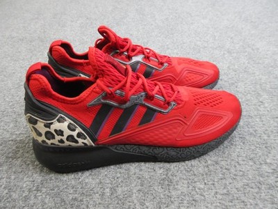 Adidas ZX 2K Boost Shoes Mens Size 11 Red Black Leopard Survival IS Rare FZ5414