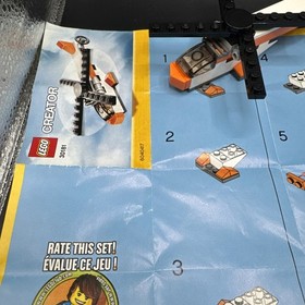 LEGO 30181 Creator Helicopter Orange White Black 52 Pieces 2012 Complete