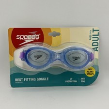 Speedo Adult Best Fitting Boomerang Swim Goggles - Blue Purple Ages 14  New