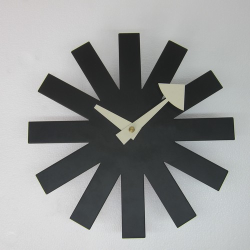 Mid-century Modern Furniture Black Asterisk Retro Style Kitchen Wall Clock - Picture 1 of 6