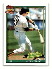 Jose Canseco 1991 Topps #700 HOF Oakland Athletics NM-MINT