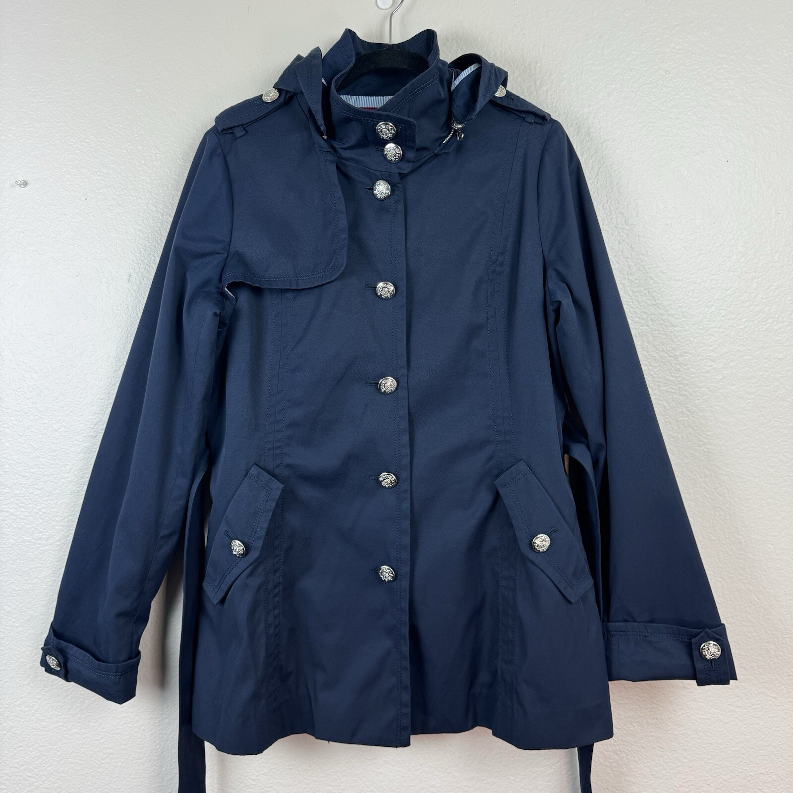 Kristen Blake Mid Length Button Down Jacket Remov… - image 1