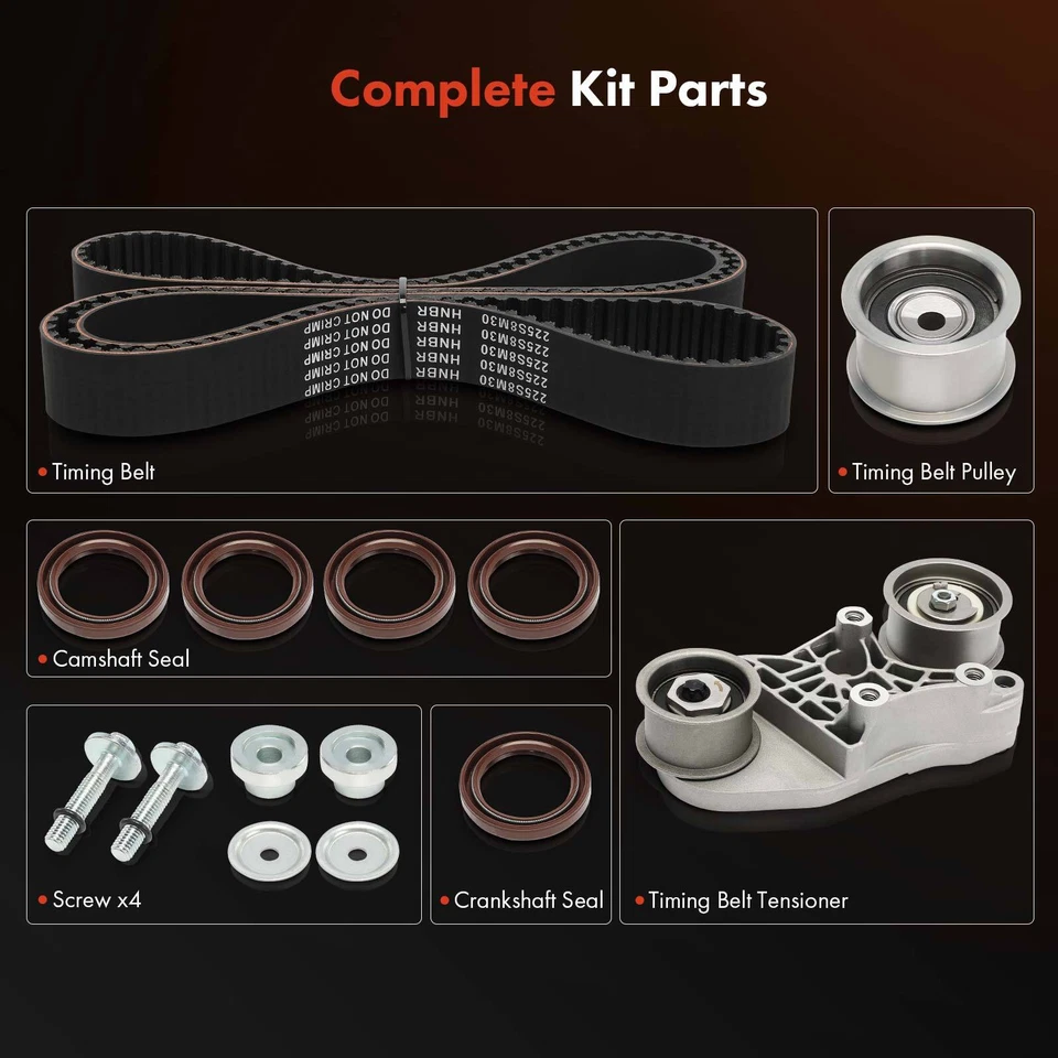 12x Timing Belt Kit for Cadillac Catera 1997-1999 Saab 9000 1995-1997 V6 3.0L Foto 2 de 4