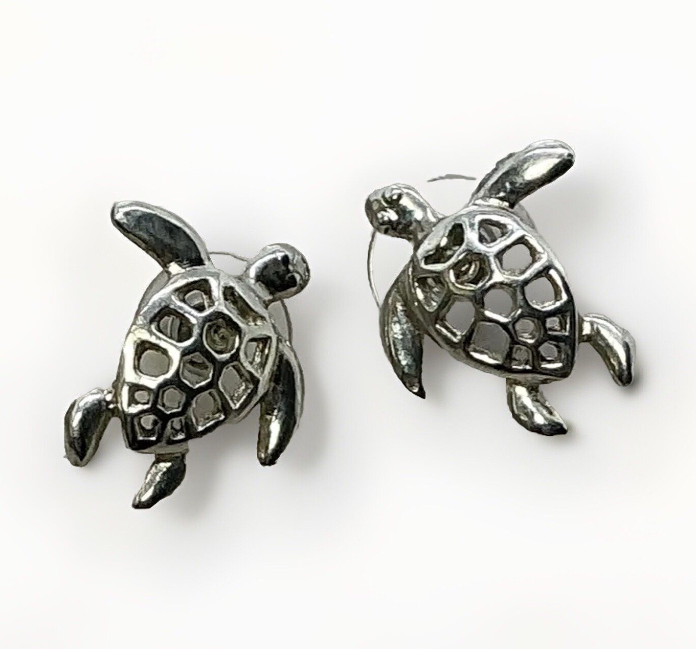 Hawaiian Honu Turtle Open Shell Patterned 925 Ste… - image 2