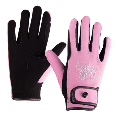 QHP riding glove Veerle desert rose for children FS/23