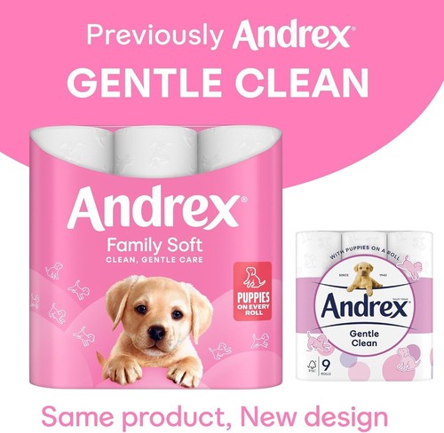 Andrex Gentle Clean Toilet Rolls Pack, 16 Count (Pack of 1) - Picture 4 of 5